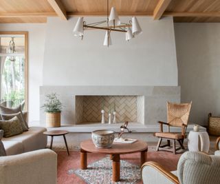 neutral living room with plaster walls by Cortney Bishop