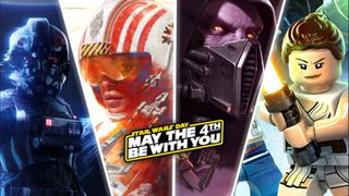 Star wars day game art with may the 4th be with you catchphrase