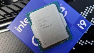 Intel Core i9 12900K up-close image with the chip exposed
