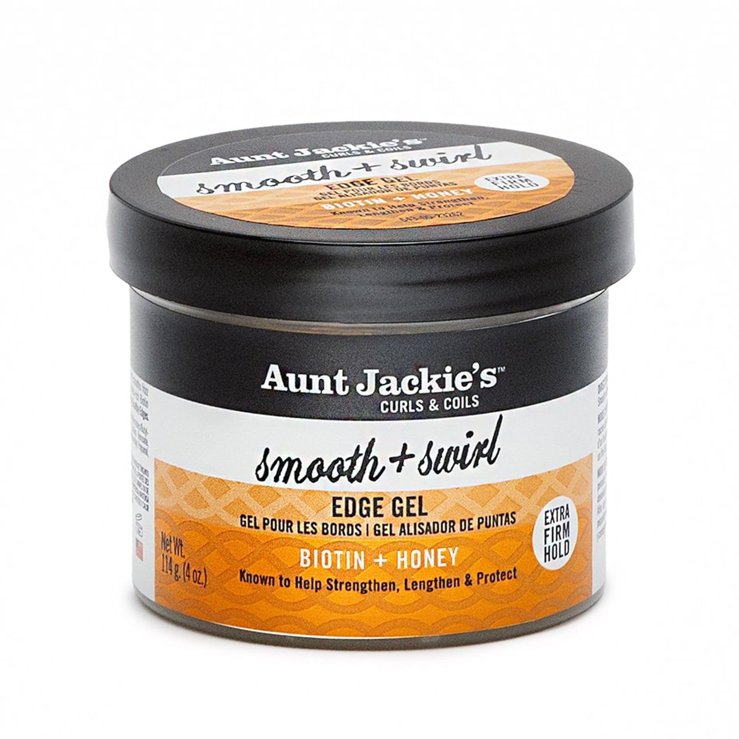 Aunt Jackie's Award-Winning Braid + Twist Collection Smooth + Swirl Edge Gel With Extra Firm Hold, 4oz