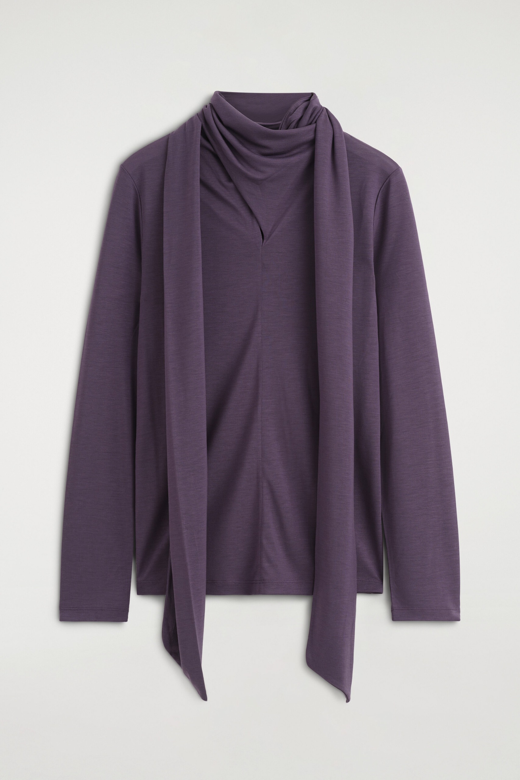 Fluid Scarf-Detail Top