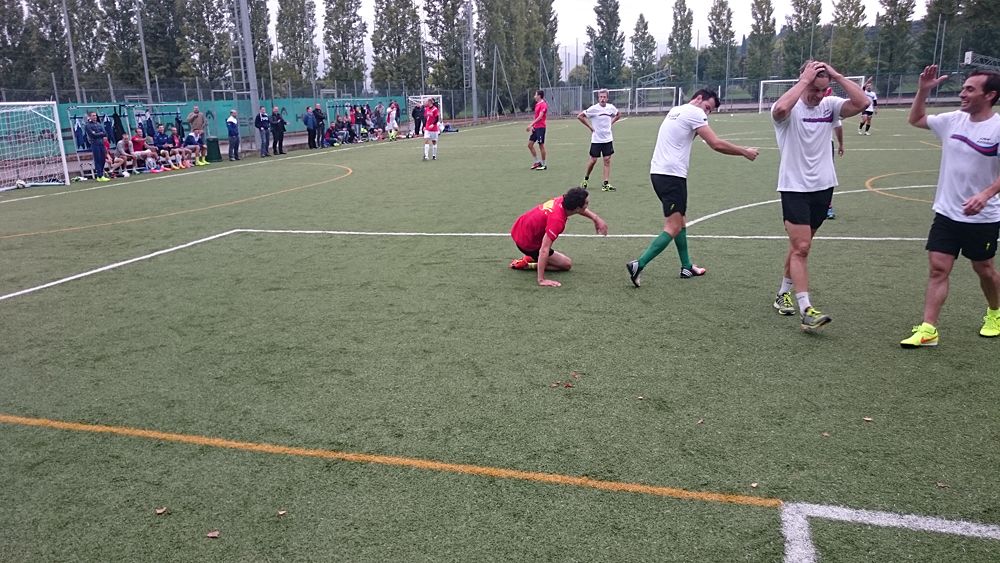 Katusha host their annual team-staff soccer match in Peschiera del Garda, Italy