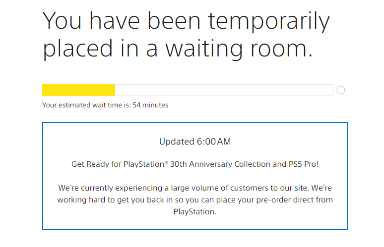 PlayStation Direct queue