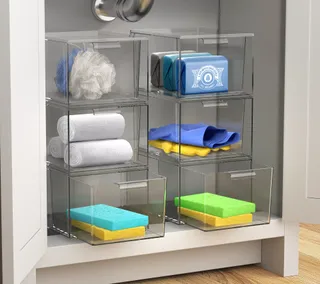 Sorbus Storage Organizer - Clear Stackable Drawer