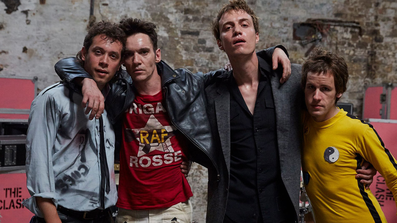 Jonathan Rhys Meyers, second left