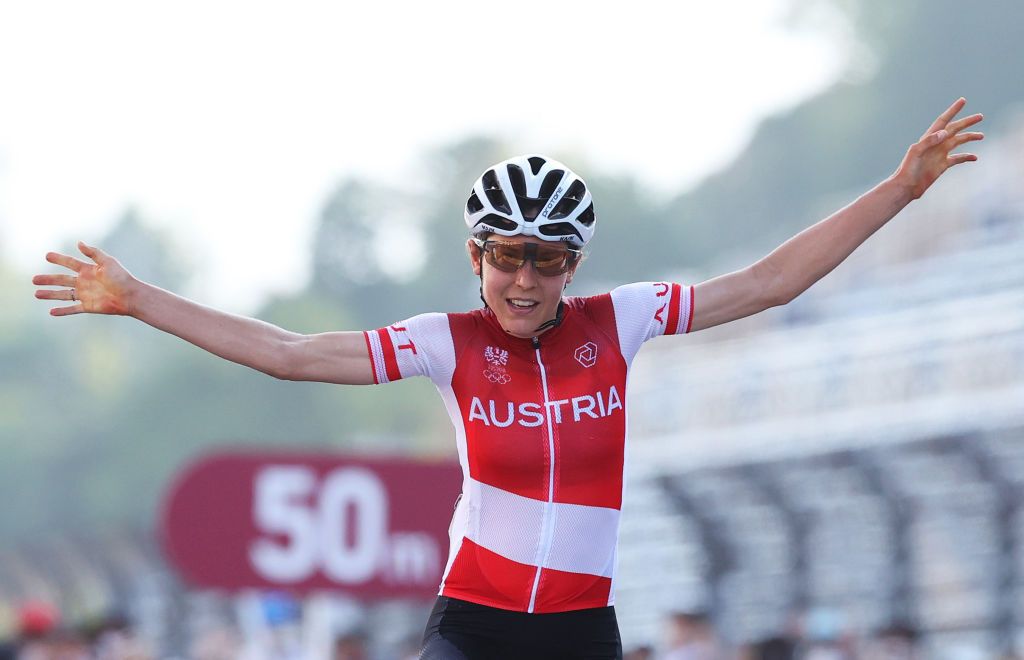 Celebrations from the Tokyo Olympic gold medallist