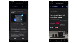 Galaxy AI webpagina samenvatten