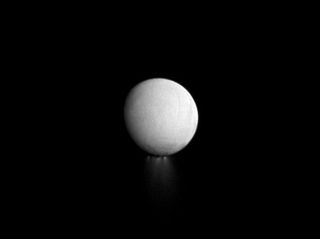 Enceladus Jets at Sunset