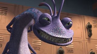 Randall sinisterly smiles in Monsters Inc