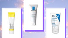 Collage of the best face moisturizers in this guide from Dr.Jart+, La Roche-Posay, CeraVe