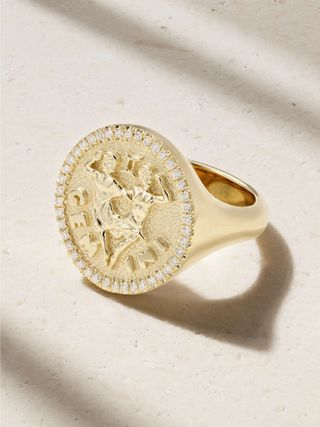 Zodiac 18-Karat Gold Diamond Ring