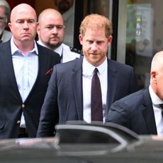 Prince Harry exiting High Court in the U.K. this week