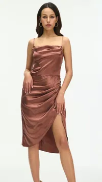 Cider, Solid Satin Slit Midi Dress ($20, £25)&nbsp;