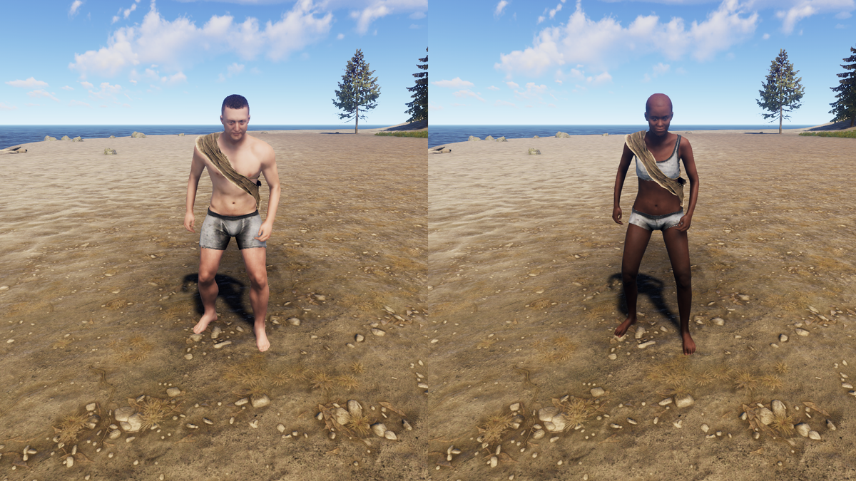 Rust Finally Gives Its Naked Citizens Underwear Electricity Pc Gamer