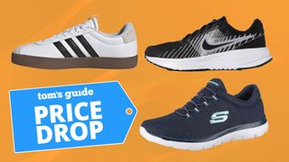 Compilation showing sneakers from Adidas, Nike, Skechers