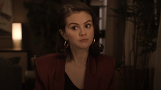Selena Gomez making a funny face in Only Murders Season 5, Episode 4 