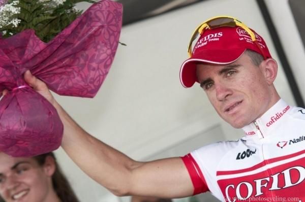 Samuel Dumoulin (Cofidis) on the podium