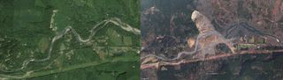 Washington Mudslide Before & After