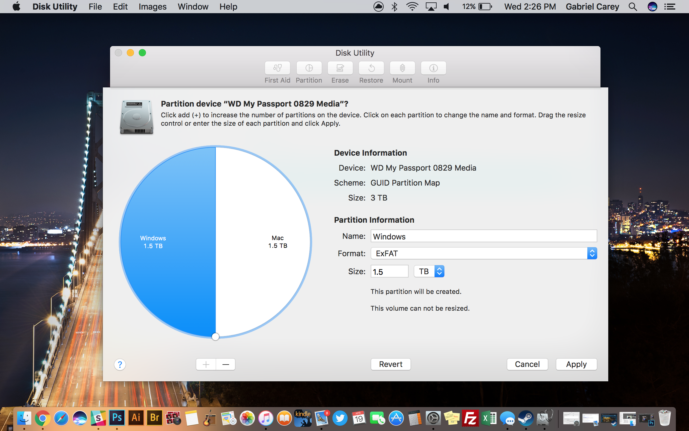 50. Partition external hard drives in Disk Utility