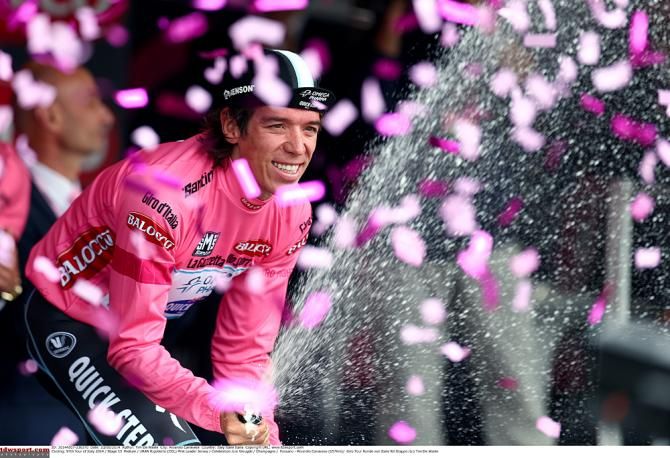 Rigoberto Uran (Omega Pharma-Quickstep) spent four days in the maglia rosa