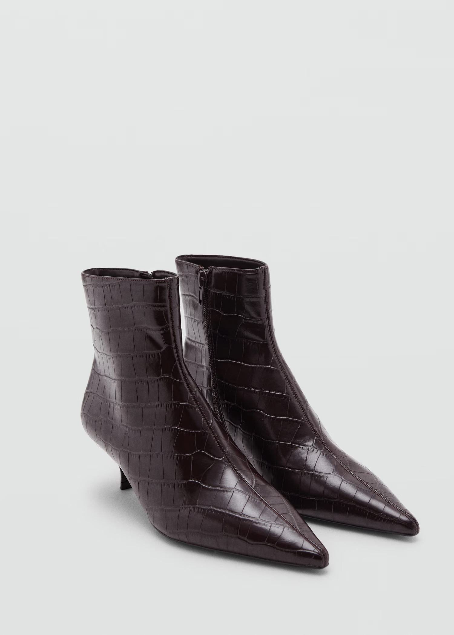 MANGO, Croc Embossed Bootie