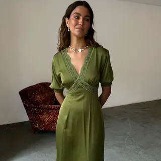 Olive Lace May Dress