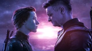 Jeremy Renner and Scarlet Johansson in Avengers: Endgame.