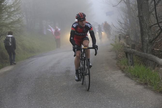 Cadel Evans was forced on the defensive on stage 14
