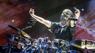 Slipknot drummer Jay Weinberg at ISS Dome D&uuml;sseldorf in 2016 