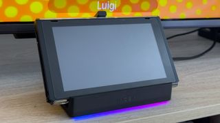 Razer Handheld Dock Chroma connected to Nintendo Switch