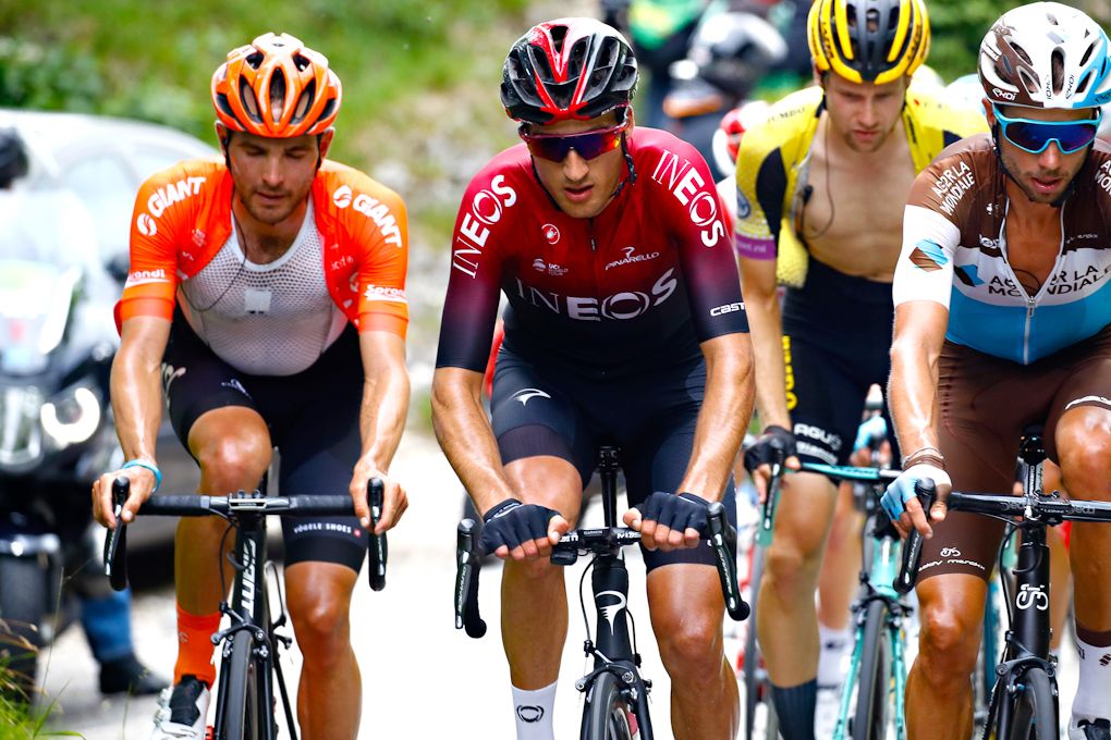 Gianni Moscon (Team Ineos) in the breakaway during stage 7 at Dauphine
