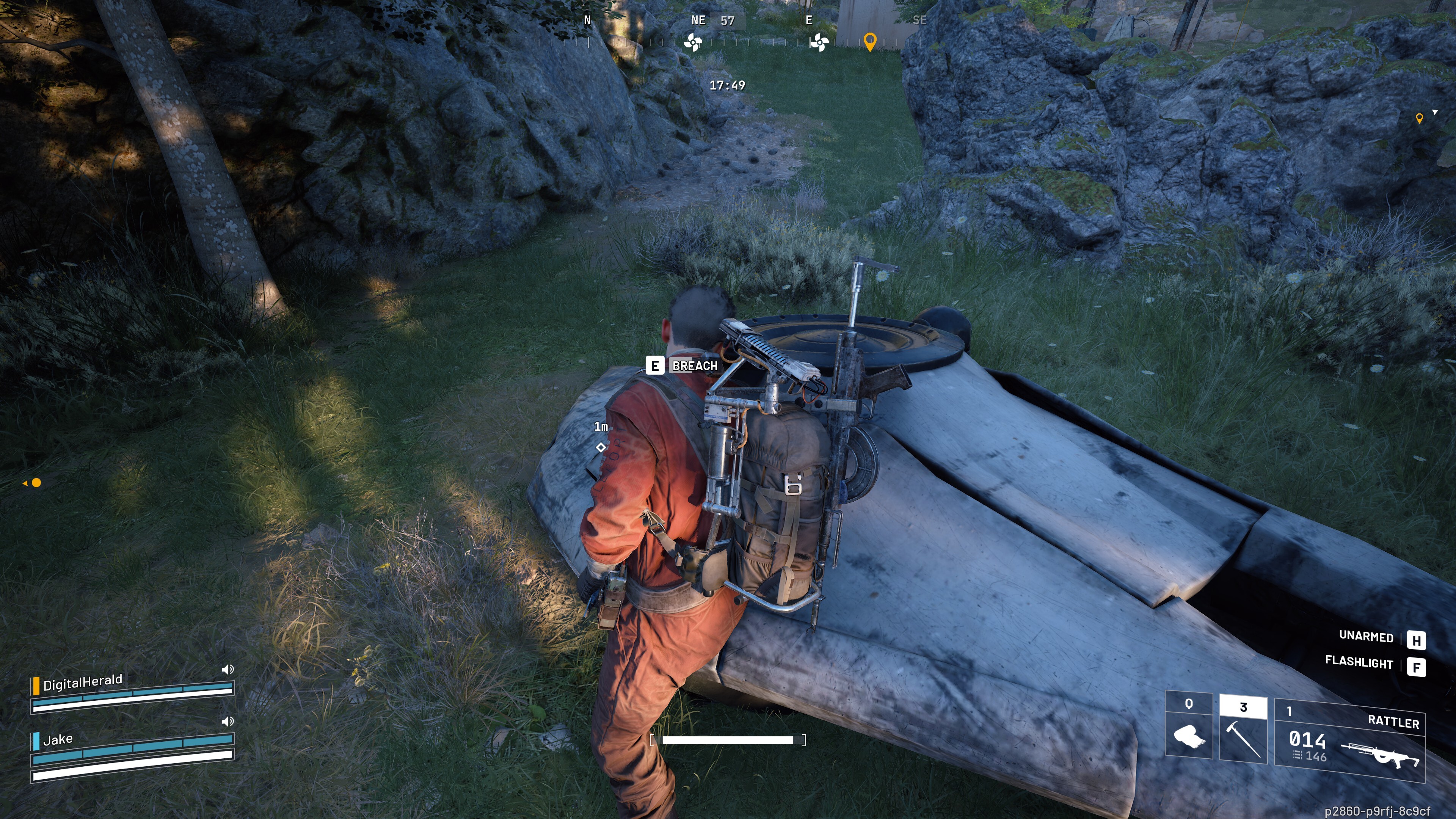 Looting a destroyed robot in Arc Raiders