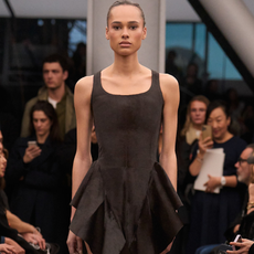 Model walking in Pictured: Ala&iuml;a Fall Winter 2026 runway show.