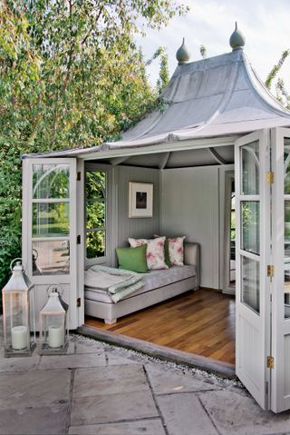 summer house ideas: building with gothic roof detail