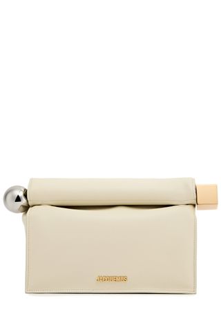 La Pochette Rond Carré Leather Clutch