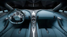 Bugatti Tourbillon interior showing the view from the centre of the car