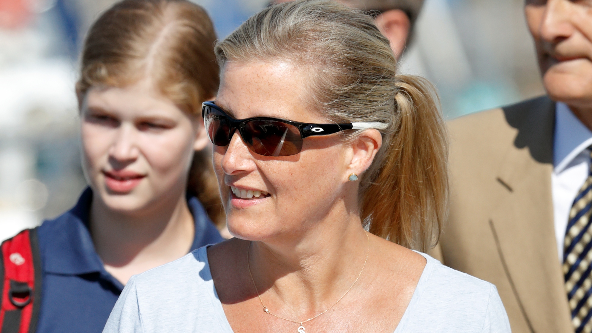 Duchess Sophie wears sunglasses as she attends an Association of Sail Training Organisations sailing day on August 6, 2018
