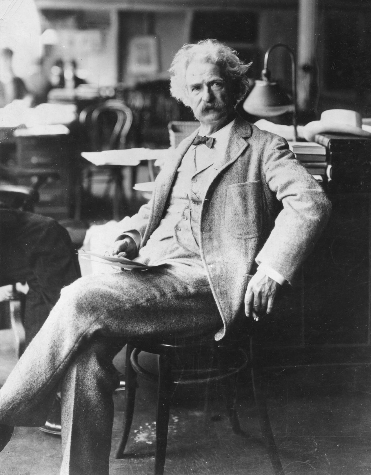 Samuel Clemens (1835 - 1910), better known as Mark Twain. Photo by PhotoQuest/Getty Images.