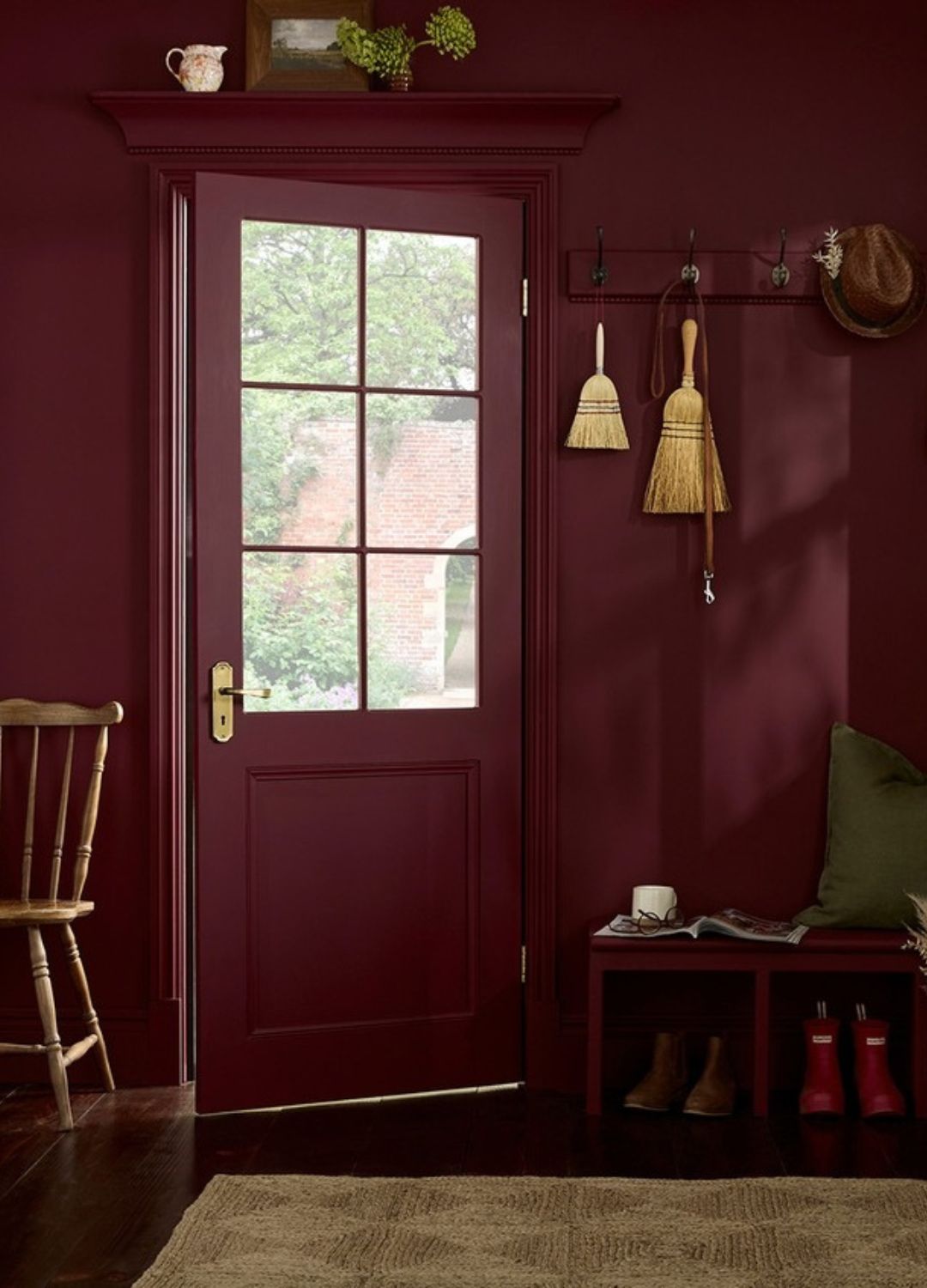 picture of divine crimson shade in room from Graham brown