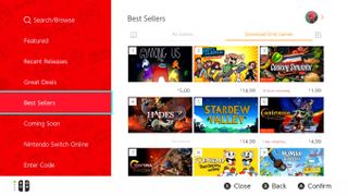 Log back in on the first Switch by showing: Nintendo Eshop