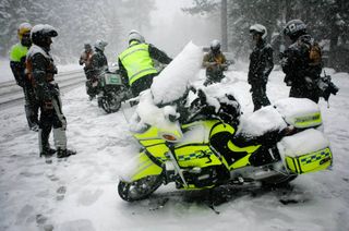 Snow affected the opening stage of the 2011 Tour of California