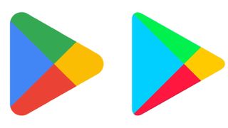 New and old Google Play logos