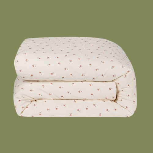 Piglet in Bed, Posey Bud Linen Blend Duvet Cover