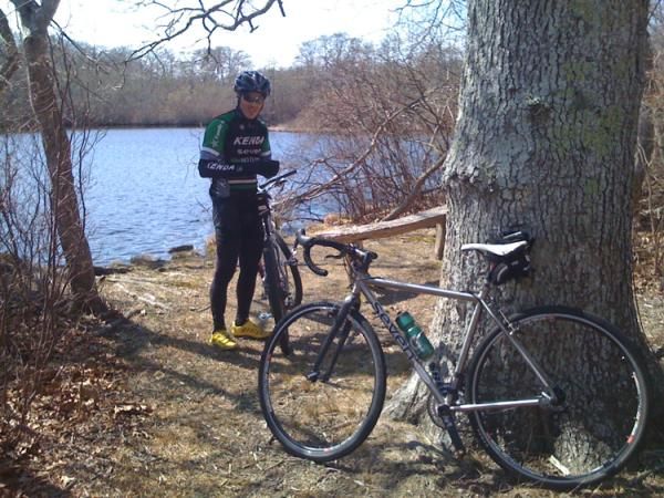 A training ride at home in Massachusetts
