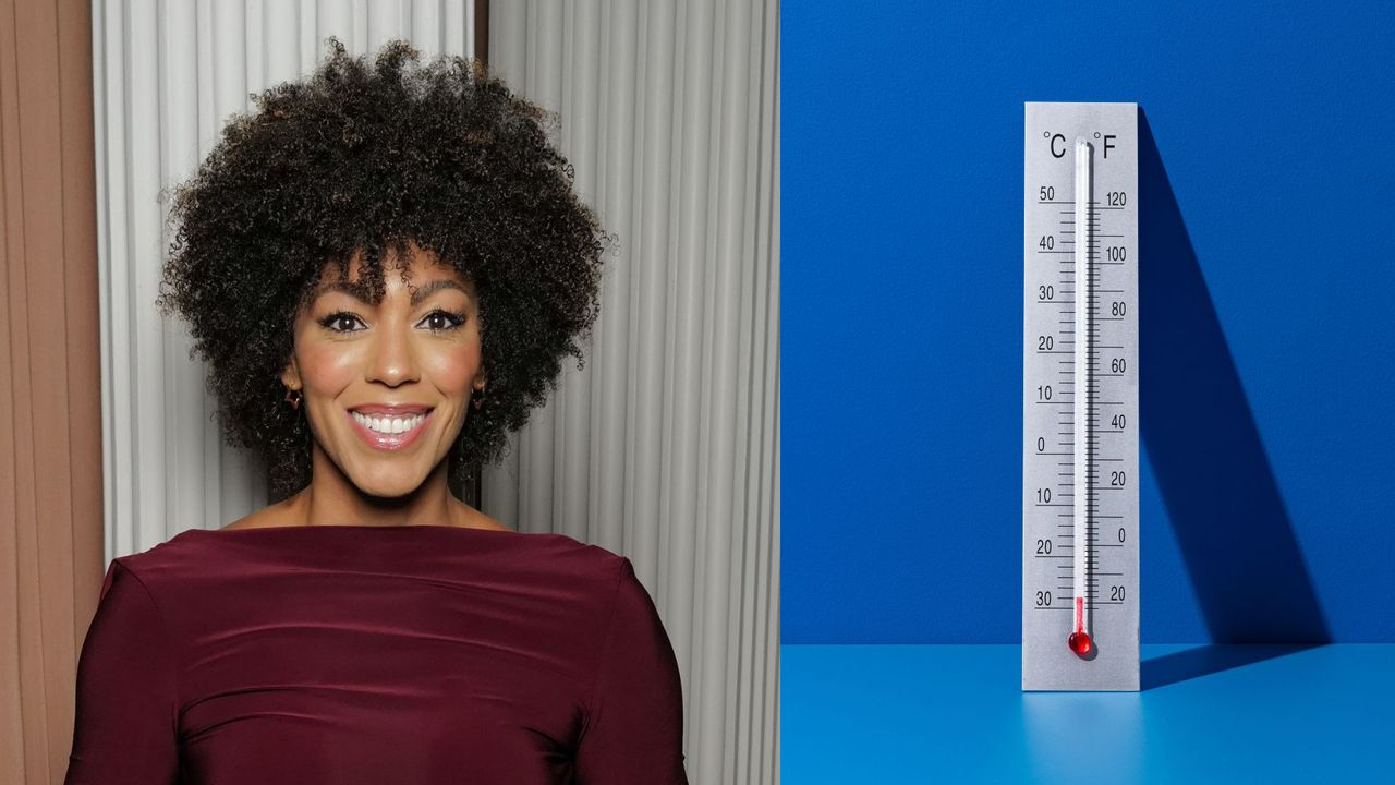 Dr Zoe Williams with temperature monitor