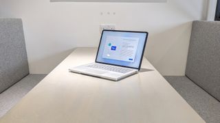 The Microsoft Surface Laptop Studio 2 on a desk