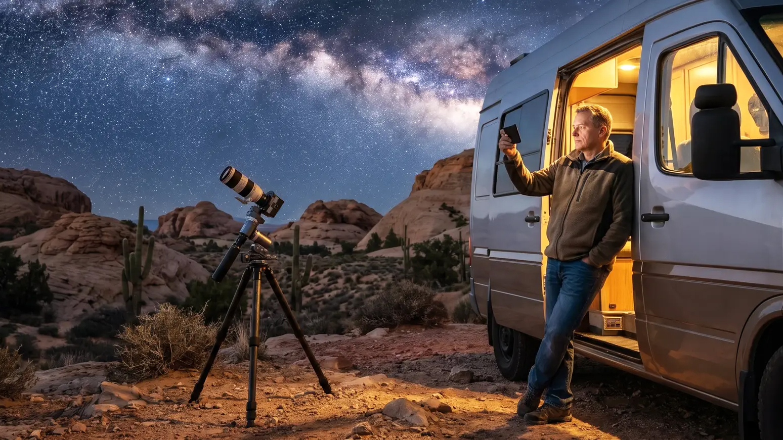The ArcBlue C24 astrophotography camera used by a photographer