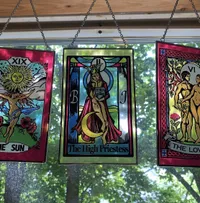Stained glass tarot suncatchers: Was $24.44, now $22