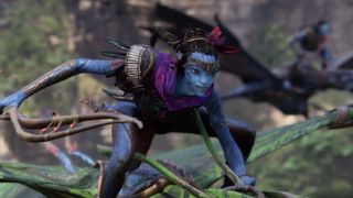 Avatar Na'vi riding a bird monster