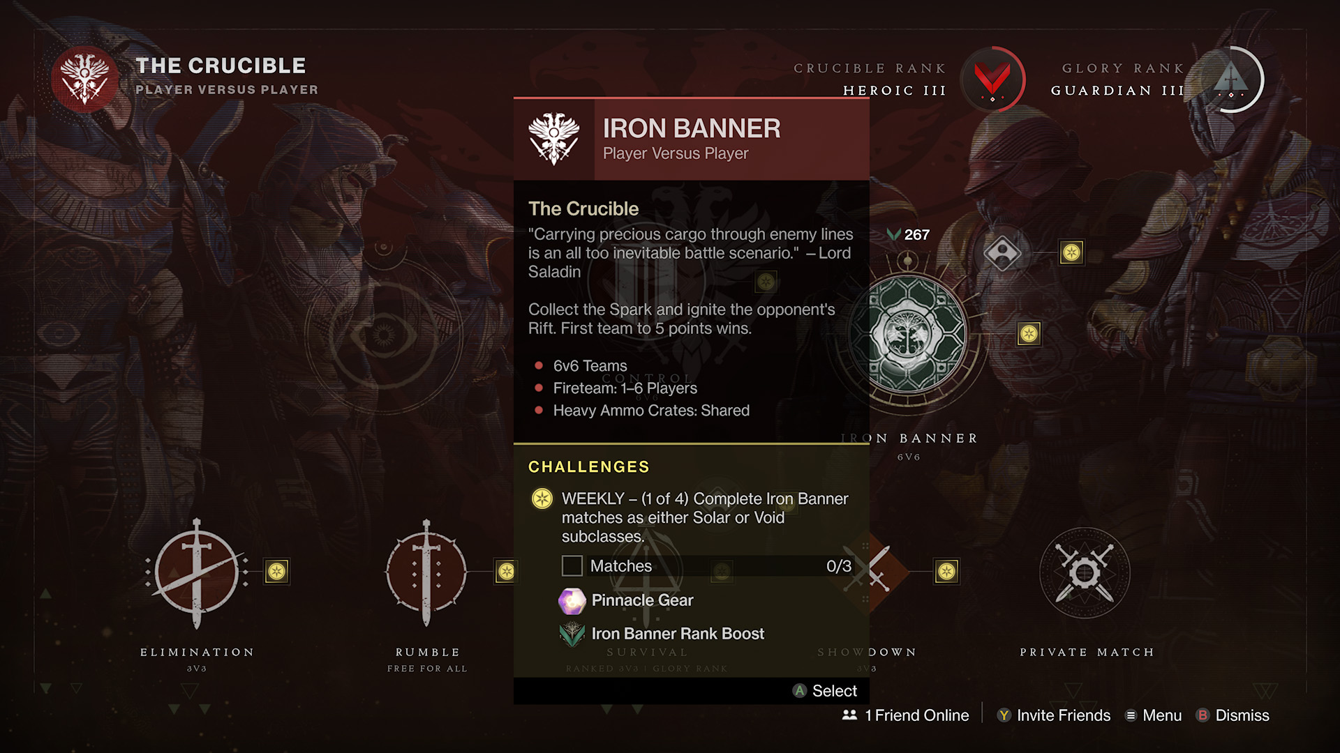 Destiny 2 iron banner daily challenge
